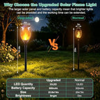 8 Pack Large Size Solar Flame Lights Outdoor with Flickering Flame - Image 3