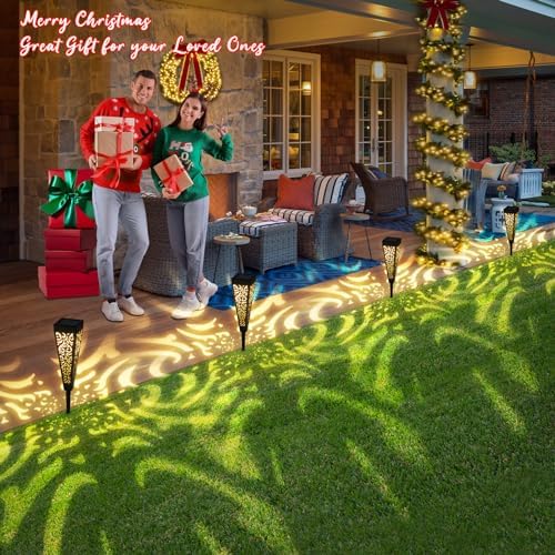 Go2garden 6Pcs Solar Pathway Garden Lights Outdoor Decorative Stakes, Waterproof LED Landscape Lighting for Lawn, Walkway, Patio, Yard (8 Lumens) - Image 2