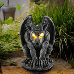Large Winged Gargoyle Statue with Solar Lights Outdoor Gargoyle Statue Garden Guardian Sculpture Figurine Gothic Decor Gargoyle Monster Dragon Creep Scary Sculpture Patio Yard Lawn - Image 4