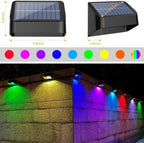 Solar Lights Outdoor, RGB 8 Colors, Dusk to Dawn Deck Light, Solar Deck Lights for Outside IP65 Waterproof, Backyard/Railing/Wall/Step/Patio/Fence(8 Pack,Black) - Image 5