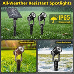 T-SUN Solar Spot Lights Outdoor, Dual Head Solar Spotlights, Warm White - Image 7