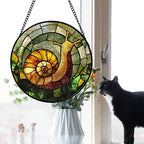 Stained Glass Window Hanging Snails Suncatcher Gifts for Women 9.8" - Image 4