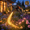 2027 New Solar Dragon Fire Garden Light, Dragon Garden Statue Stake with Breathing Fiber Optic Flame, Weatherproof Solar Outdoor Decor for Lawn, Pathway, Flower Bed & Patio by Unknown