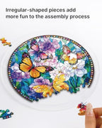 Acrylic Puzzles Suncatcher Window Hanging, 83 Pieces Butterflies in Bloom Puzzle, Suncatcher for Doors Garden, Mother's Day Christmas Birthday Gifts for Women Men (L - 8.9 * 8.9 in) - Image 3