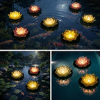 pearlstar Waterproof Floating Lotus Light - Solar Pond for Swimming Pool,Spa, Patio, Wedding Party, Christmas Decorations (3Pcs Lotus,Multicolor) - Image 5