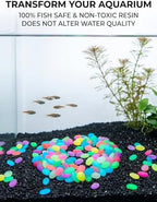 Colorful Glow in the Dark Garden Stones,Luminous Pebbles Glowing Rocks for Outdoor Landscaping,Night Guide Stepping Stones Decor Walkway,Yard,Patio,Lawn,Fish Tank,Aquarium,Planter (#2,1cm 1000pcs) - Image 7