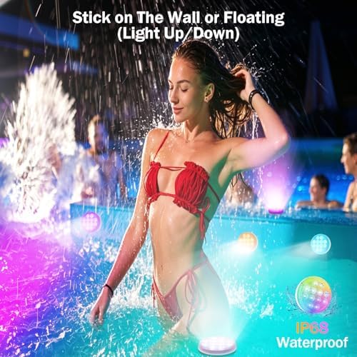 Pool Lights 4 Pack, Above Ground Pool Lights Magnetic,22 Colors - Image 5