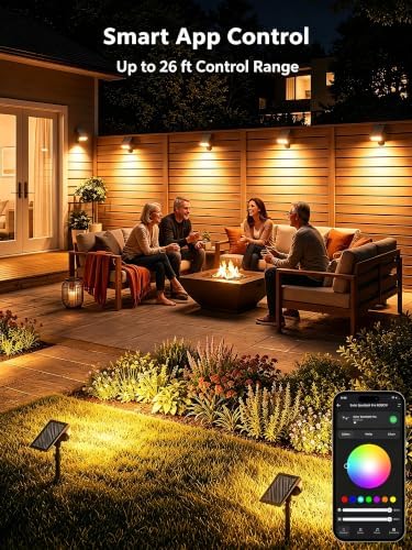 Brizled Smart Halloween Solar Spot Lights Outdoor 4 Pack Landscape Lighting - Image 2