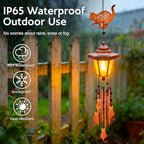 Cat Solar Wind Chimes for Outside, Birthday Gifts for Mom Women Grandma Mother's Day Memorial, 34-Inch Windchimes with Wind Spinner, Outdoor Hanging Solar Lights Waterproof Garden Decor Yard, 2 Pack - Image 5