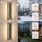 23.6'' Dusk to Dawn Outdoor Sconce Lights Black Exterior Lighting Fixtures - Image 5