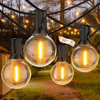 GLUROO 60FT Outdoor String Lights LED, Patio Lights with 32 Bulbs Waterproof, 2700K Warm White for Outside Backyard, Yard, Gazebo, Deck, Porch by ChristmasLights-GLUROO