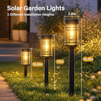 Ollny Solar Pathway Lights Outdoor 6 Packs, Solar Garden Lights IP65 Waterproof, LED Solar Powered Path Light Auto On/Off, Landscape Lighting for Yard Walkway Driveway Porch Outside Decor - Image 3