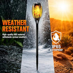 Solar Flame Lights Outdoor Waterproof 16 Pack Flickering Torches - Image 6