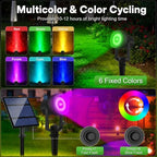 Solar Spot Lights Outdoor Waterproof, RGB Landscape Spotlights - Image 2