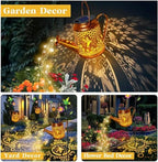 Big Solar Lanterns Outdoor Waterproof, Gifts for Mom Grandma Women Wife Daughter Mother's Day, Hummingbird Sunflower Watering Can with Shepherd Hook, Hanging Lanterns, Solar Path Lights Outdoor Decor - Image 4