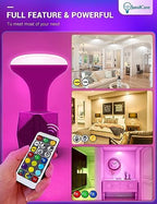 JandCase BR30 Color Changing Light Bulb,RGB+Warm+Cool White LED Flood Light - Image 6