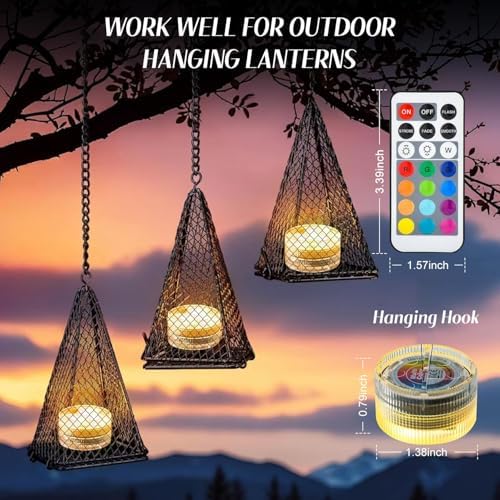 Mini Submersible LED Tea Lights - Waterproof Flameless Led Lights Battery Powered, Small Led Candle Light for Halloween Pumpkin, Vase, Hot Tub, Pool, Party, Lantern, Wedding Decor (Multi-Colored) - Image 5