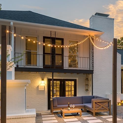 Mlambert 100Ft LED Outdoor String Lights, Dimmable G40 Globe Patio Lights with 50+3 Waterproof Shatterproof Bulbs for Backyard Porch-Brown Cord 1 Pack - Image 7