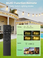 Svater 200 FT Solar String Lights Outdoor Waterproof, Remote Dimmable - Image 5