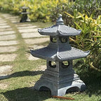 Garden Lantern Statue for Zen Asian Decor, Indoor Outdoor Use to Elevate Your Space by CXYZM