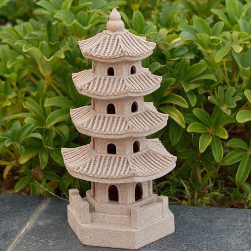 Solar Pagoda Garden Statue LED Zen Decor for Outdoor Yard - Image 4