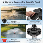 1HP 110V Floating Pond Fountain Aerator Pump, for Ponds Lakes - Image 2