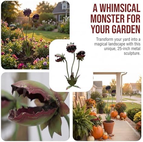 Metal Carnivorous Plant Garden Stake,Giant Carnivorous Plants Decor - Image 4