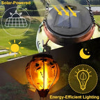 Hot Air Balloon Solar Lantern with Flame Bee - Image 3