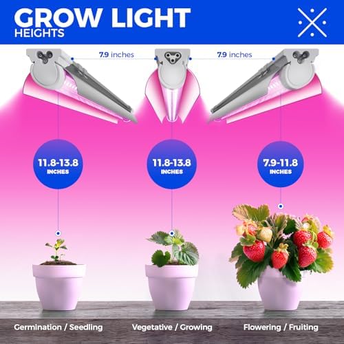 Barrina T8 LED Grow Light, 2FT Full Spectrum Plant Lights, Pink, 6 Packs - Image 5