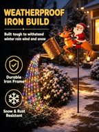 Christmas Solar Kettle Lights,Solar Santa Claus Watering Can Lights，A(Warm) - Image 4