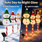 Snowman Solar Christmas Decorations Outdoor, Solar Pathway Stake Lights - Image 5