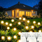 Vibrant Solar Garden Lights, Ultra Bright Solar Powered Firefly Lights Outdoor Waterproof, High Flexibility Starburst Swaying Light, 8 LED Landscape Lighting Decorative for Pathway Patio Yard by Unknown