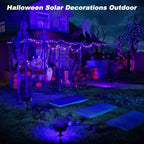 Solar Black Light Outdoor 395nm, Halloween Decorations Glow Party, 2-Pack - Image 2