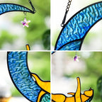 BOXCASA Orange Cat Suncatcher for Window Stained Glass Gifts for Cat Lovers - Image 3