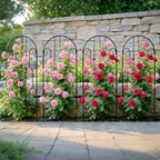 4 Pack Arched Iron Trellis, 45" H x 15.9" W, Decorative Scrollwork - Image 4