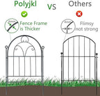 Decorative Garden Fence 17in(H) x 10ft(L), Rustproof Metal Animal Barrier - Image 3