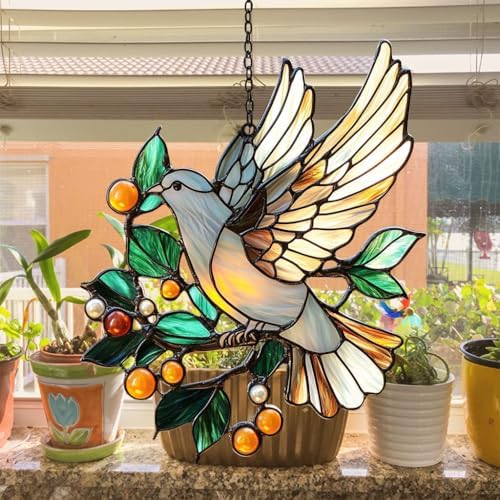 Peace Lover Dove Acrylic Suncatcher - Image 4