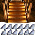 VOLISUN Solar Step Lights for Outside 12 Pack, Solar Stair Lights Outdoor by VOLISUN