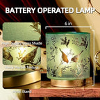 MJ PREMIER Battery Operated Lamps Cordless, Bird Lamp for Home Decor, Green - Image 3