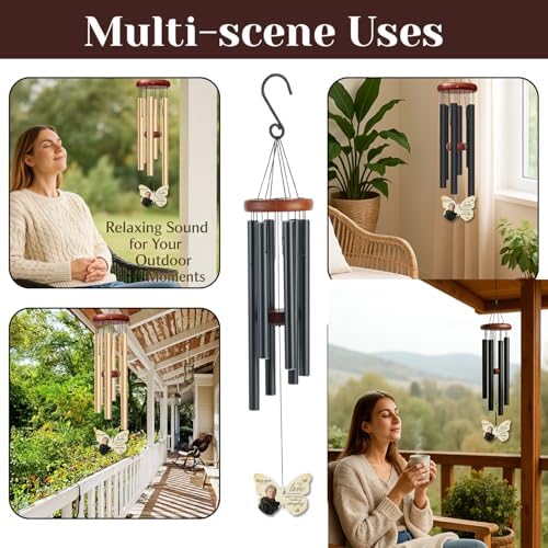 Personalized Butterfly Memorial Wind Chime with Photo – “Those We Love Don’t Go Away” Tribute – Custom Picture, Name & Dates – Sympathy Remembrance Windchime Gift for Mom, Grandma, or Loved One Loss - Image 7