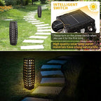 Solar Floor Lamp, Outdoor Floor Lamp Lanterns Outdoor Waterproof, Solar Powered Resin Wicker Lamp, Weather-Resistant Rattan Deck Light for Porch, Garden, Patio - Image 2