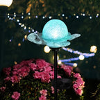 Afirst Solar Garden Stake Light, Hand Blown Glass Turtle for Yard Decor - Image 6
