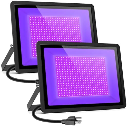 Black Lights 500W LED Black Flood Light with Plug(6ft Cable) for Body Paint, Fluorescent Poster, Neon Glow in The Dark Night by HWaySoul