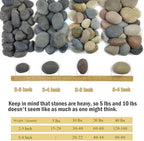 FANTIAN 40 lbs Black River Rocks for Landscaping, 3-4 Inch Beach Pebbles - Image 3