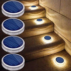 YiLaie Solar Step Dock Deck Stair Stick on Lights for Outside Solar Powered by YiLaie