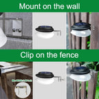 JSOT Solar Deck Lights Perfect for Fence, Deck Rail, Wall Décor-Cool White 6P-Black - Image 6