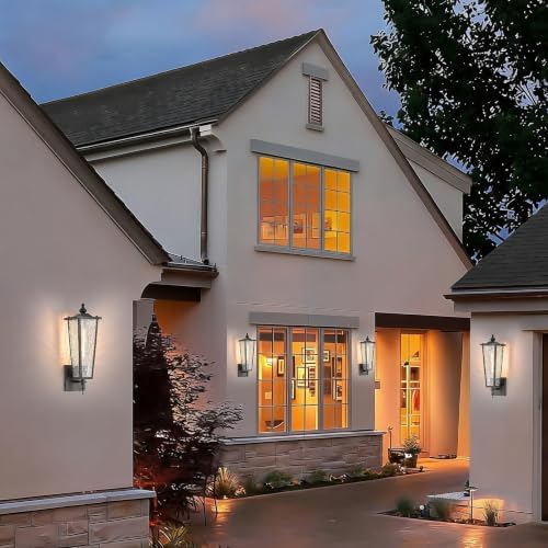 2-Pack Outdoor Wall Light,Black Exterior Waterproof Lantern - Image 7