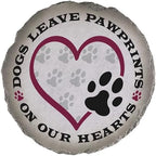 Magnolia Garden 10-Inch Dogs Leave Pawprints On Our Hearts Decorative Stepping Stone – Canine Memorial Resin Garden Tile – Dog Sympathy & Bereavement Outdoor Accent by DicksonsGifts