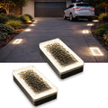 SHONELIGHTING 4x8 Solar Ground Lights, 3500K Paver Light, Warm White, 2Pack by SHONELIGHTING