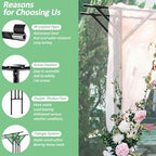 Garden Arch Trellis - 141" L x 106" H Supersize Flattop Garden Arch - Image 5